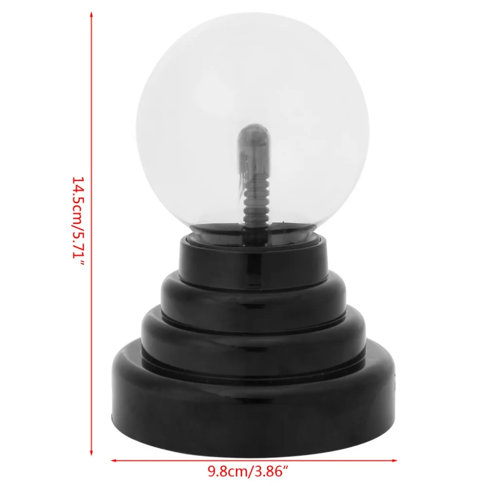 Новый USB волшебный черный базовый стеклянный плазменный шар Сфера светильник с молнией внутри легкие Вечерние