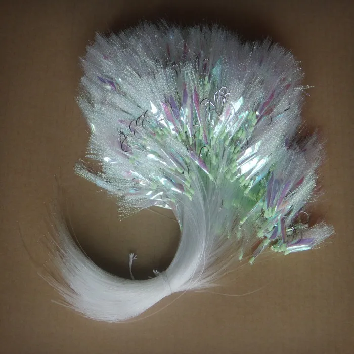 Flash de Pescador Plataformas de Pele de Peixe com Líder Sabiki Fluorcarbono 100 Pcs no Mar 4 Cheap Anzóis