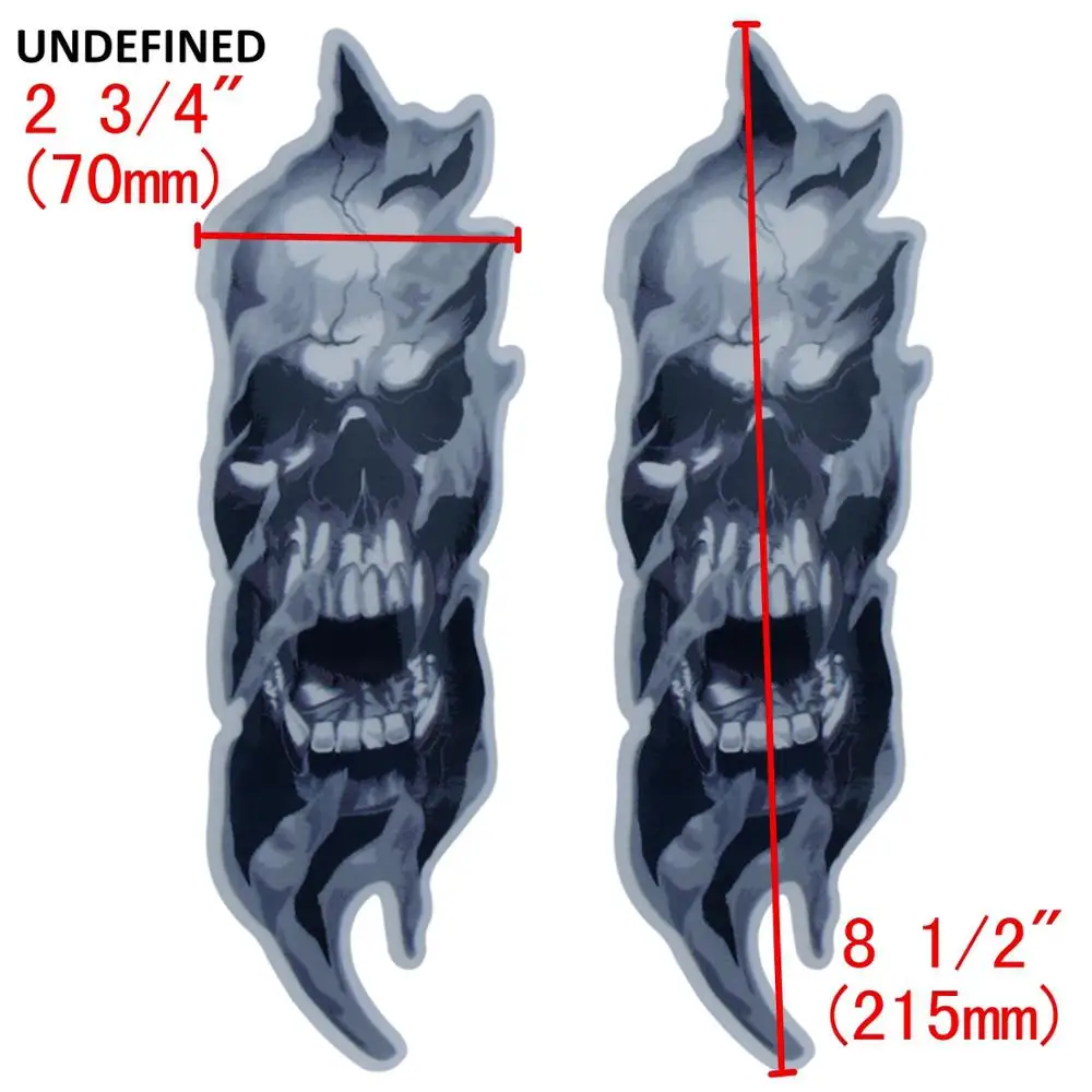 UNDEFINED Универсальный 1 пара мотоцикл велосипед передняя вилка Череп Зомби наклейки графические стикеры Moto для Kawasaki Honda Yamaha Harley