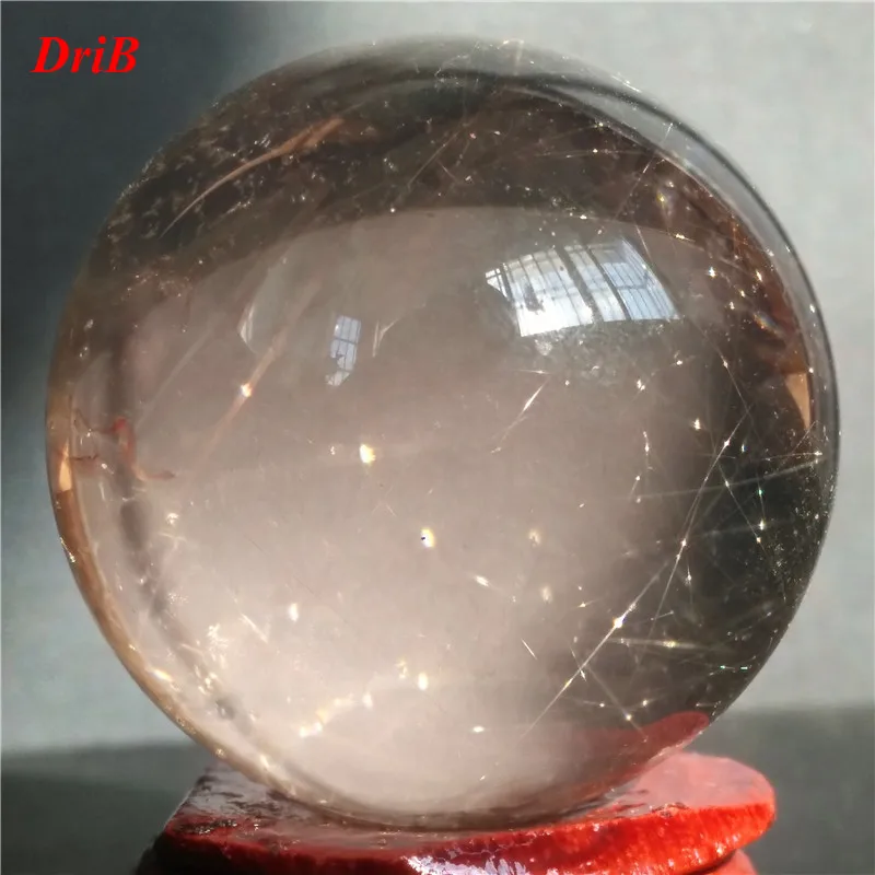 

Narural Gold Rutilated Quartz Crystal Sphere Ball Healing