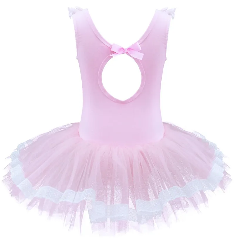 Детское гимнастическое балетное трико без рукавов с юбкой-пачкой для девочек детская одежда для танцев карнавальный костюм сказочной принцессы балерины