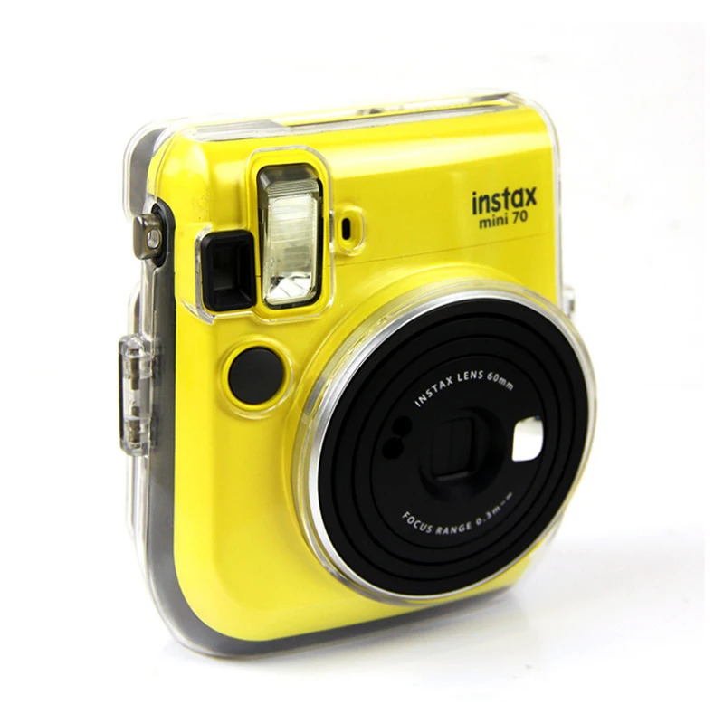 

For Fuji Fujifilm Instax mini 70 Transparent Case Crystal Bag Shell With Strap For Instant Mini70 Camera Accessories