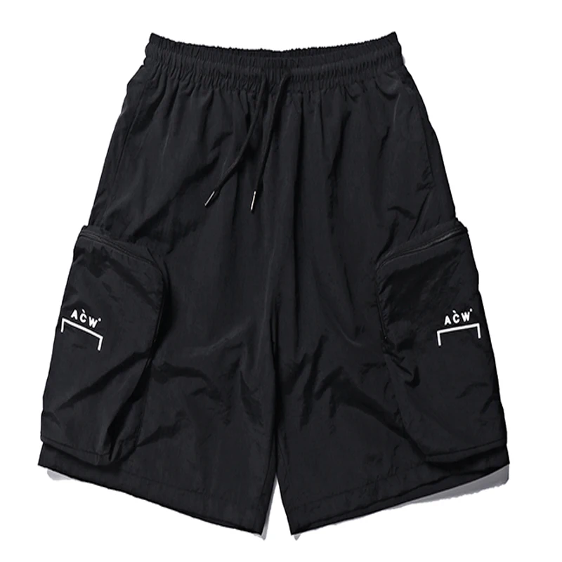 

2019 New ACW A-COLD-WALL Shorts Casual Black ACW Shorts Drawstring Zipper Large Pocket Cotton Beach A-COLD-WALL Shorts