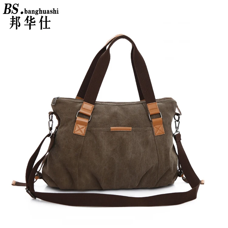 The new Women 's bag Retro Fashion Casual Shoulder Messenger Canvas bag