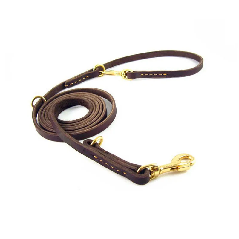 

SYDZSW Multifunctional Leather Dog Leash for Walking Running Training Adjustable Pet Leash for Medium Large Dogs 1/2 x 8.2ft