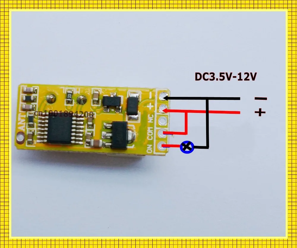 Мини-переключатель дистанционного управления 3,7 V микро-релейный приемник 4,5 V 5V 6V 7,4 V 9V 12V маленький беспроводной переключатель нормально открытый закрытый NO NC COM