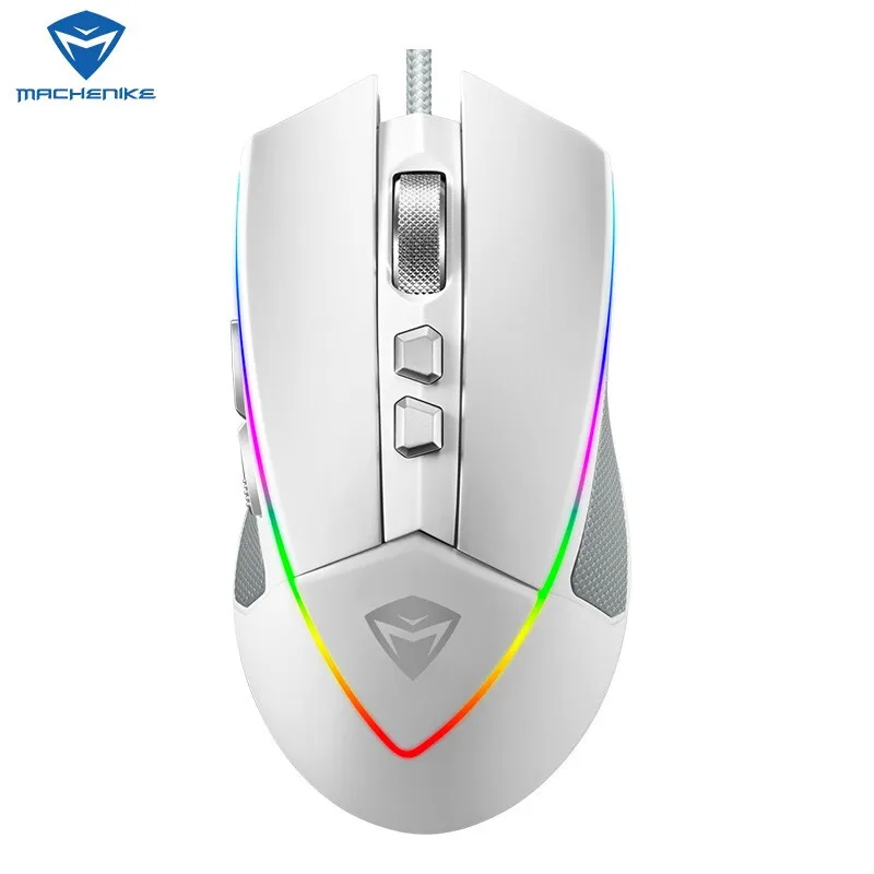 

Machenike M5 mouse save power game RGB macro definition optical-rail notebook desktop computer gaming mouse black / white