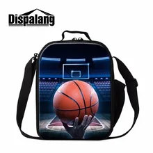 Dispalang Soccers Термосумка для пищи баскетбольные мячи пищевые Сумки Маленькая сумка-мессенджер сумка-холодильник с рисунком Портативная сумка для еды для детей