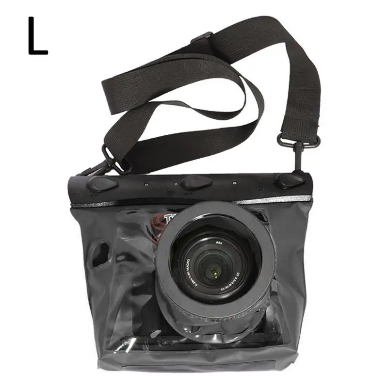 Black L 14cm Чехол для Камеры GQ-518L водонепроницаемый чехол для дайвинга водонепроницаемая сумка для HD ПВХ SLR Canon 600D 40D 60D 7D 5D для Nikon D80 D90 D700 D5100 - Цвет: Black L 14cm