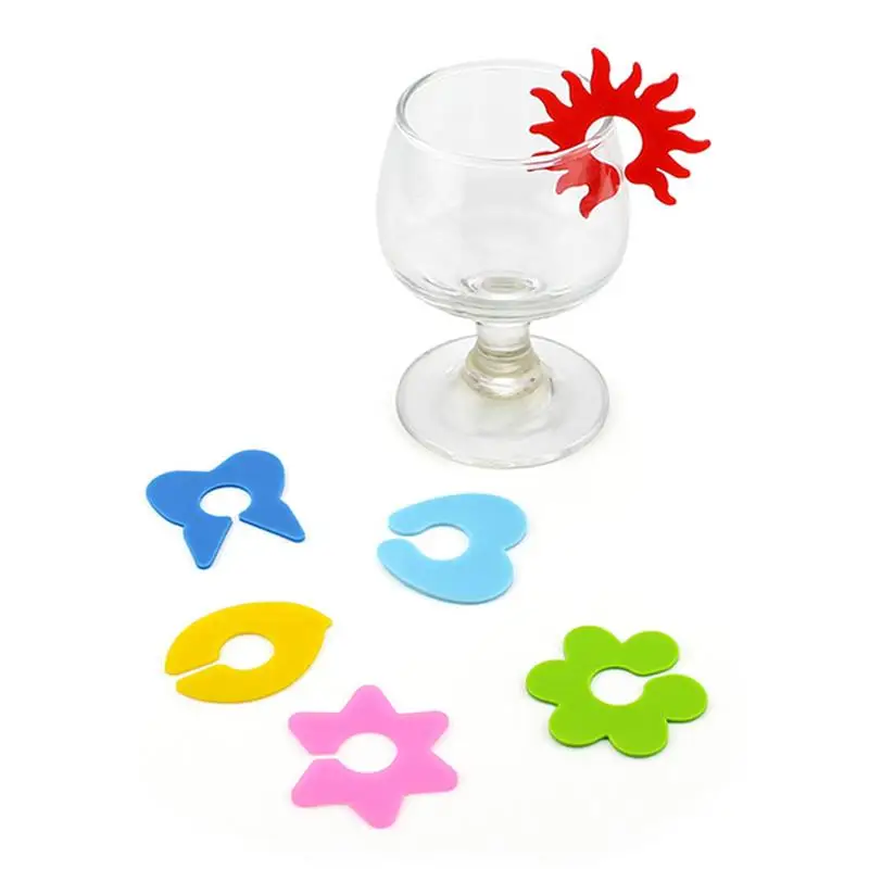 

36pcs Silicone Flower Party Wine Glass Marker Charms Drinking Cup Identification Cup Identify Identifier Cup Labels Tag Signs
