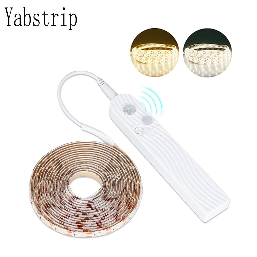 Best Wireless Motion sensor LED Night light 1M 2M 3M Bed Cabinet Stair light 5V USB LED Strip lamp For TV Backlight lighting led tape