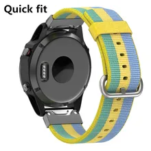 Высокое качество fit ремешок для Garmin Fenix 5 для Garmin forerunner935 подход S60 нейлон быстро демонтировать ремешок для часов