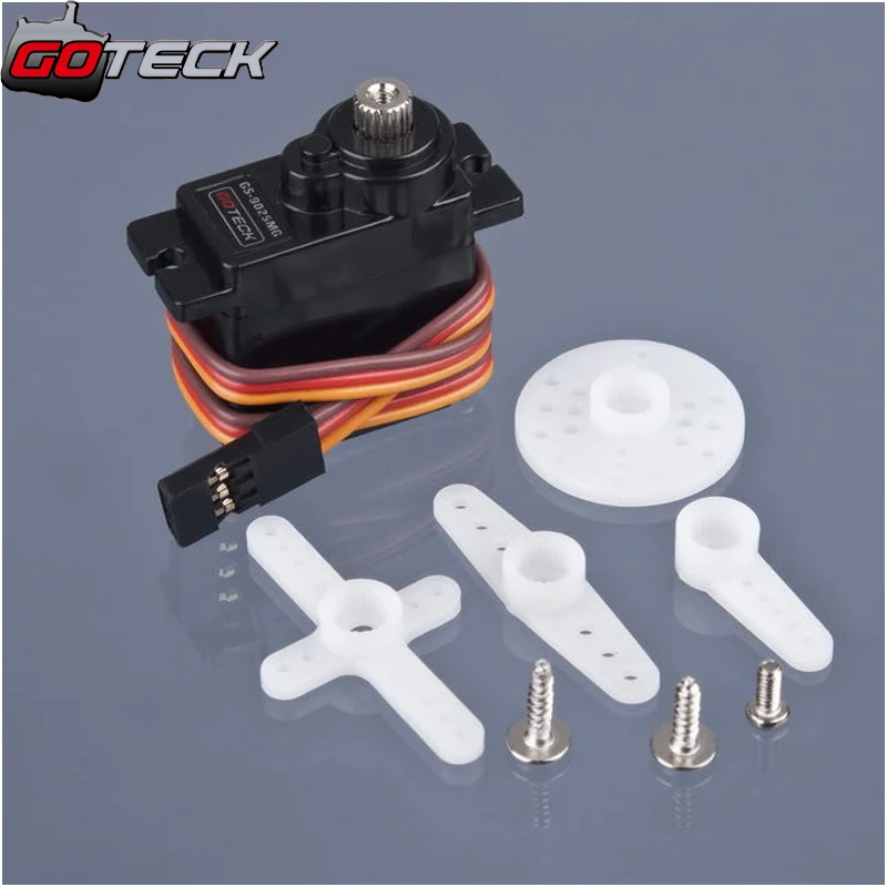 4 шт./лот Goteck GS-9025MG Высокое качество 9 г металлический сервопривод SG90 Для RC 250 450 Вертолет Самолет лодка автомобиль