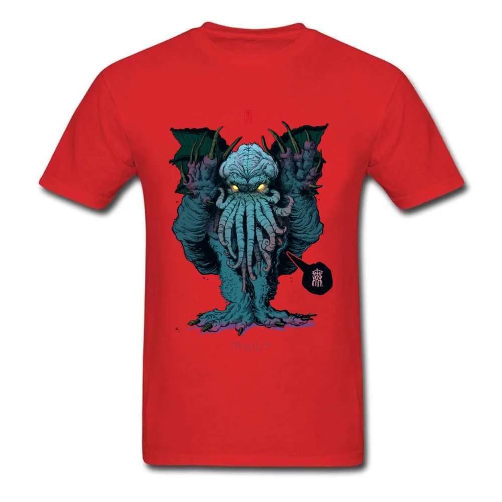 Strange Aeons Tshirts Short Sleeve Comics Plain Men's Father Day Tops Tees Comics Clothing Shirt Crewneck All Cotton Strange Aeons red