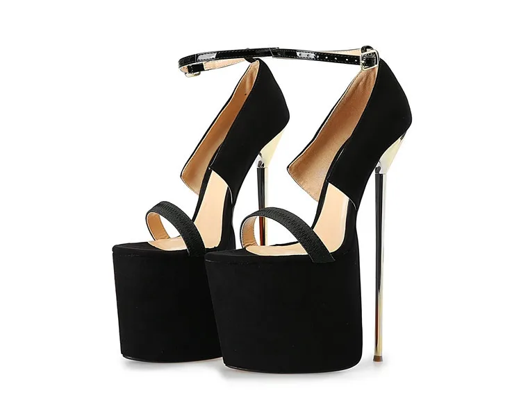 matte black high heels