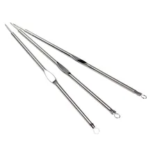 3 шт. черных точек прыщи, Угри иглы инструмент Уход за лицом инструмет для удаления черных точек Комедон акне инструмент для удаления прыщей жидкость для снятия