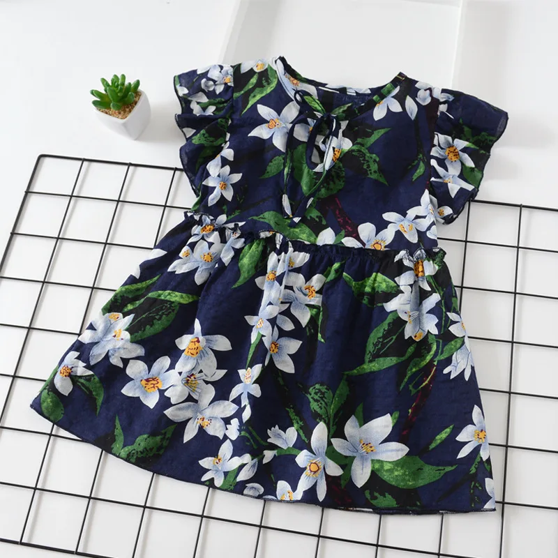 Children's Dresses Vintage Short Sleeve Ruffles Sundress Casual Kids Clothes Floral Dress Baby Party Summer Beach Dress 0-4y Children's Dresses Vintage Short Sleeve Ruffles Sundress Casual Kids Clothes Floral Dress Baby Party Summer Beach Dress 0-4y