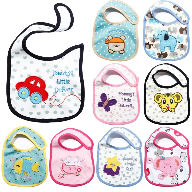 

Cute Baby Kids Waterproof Bibs Boys Girls Cotton Cartoon Burp Cloth Children Saliva Towels Infant Newborn Kawaii Feeding Wears