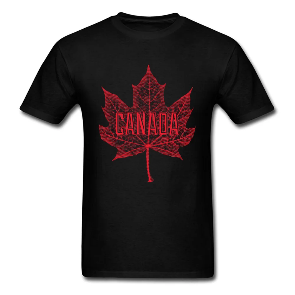 Canadian Maple Leaf National Symbol Funny Male T Shirt Crewneck Short Sleeve Cotton Fabric Tops T Shirt Casual Tops Shirts Canadian Maple Leaf National Symbol black