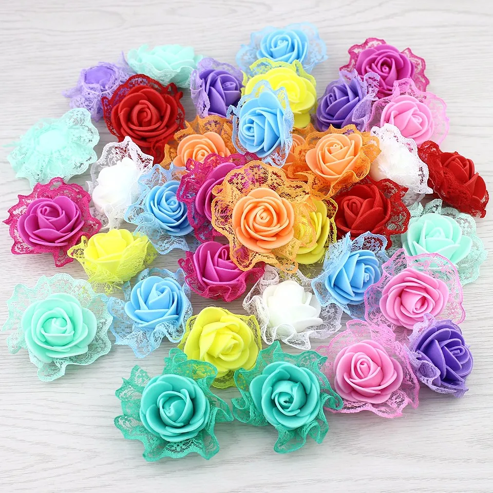 Foam rose flowers