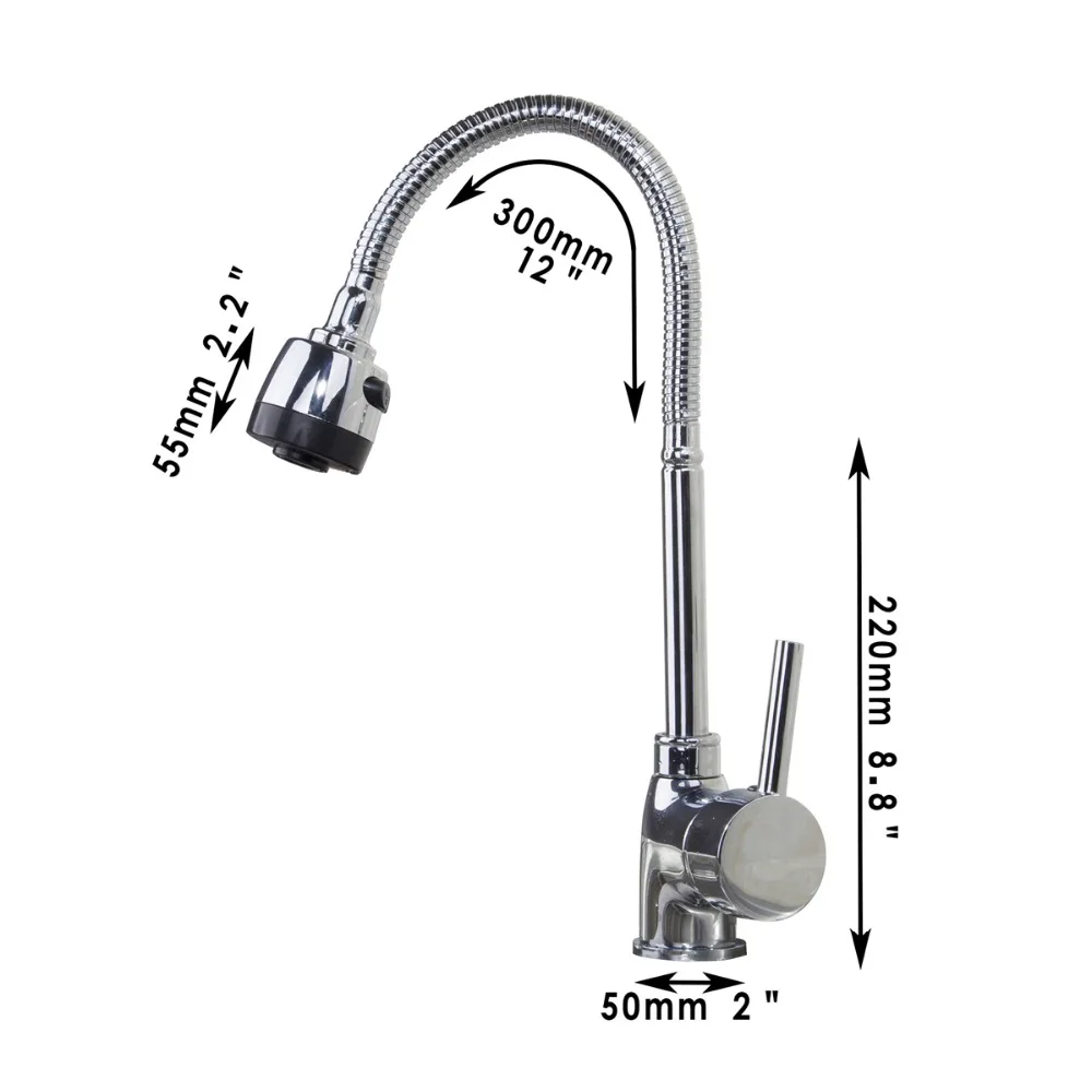 

Epak Wholesale And Retail Chrome Finished Two Spout Kitchen Faucet Swivel Spout Vessel Sink Mixer Tap Kitchen Mixer Tap