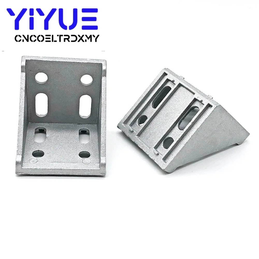2pcs of 6060 Corner Fitting Angle 60x60 Decorative Brackets Aluminum Profile Accessories L Connector Fasten connector | Обустройство