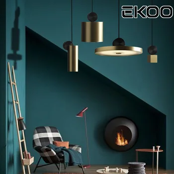 

EKOO Art Nouveau Geometric Modern of luxury pendant lamp housing combined copper villa abroad high-end clubs pendant lamps Bar