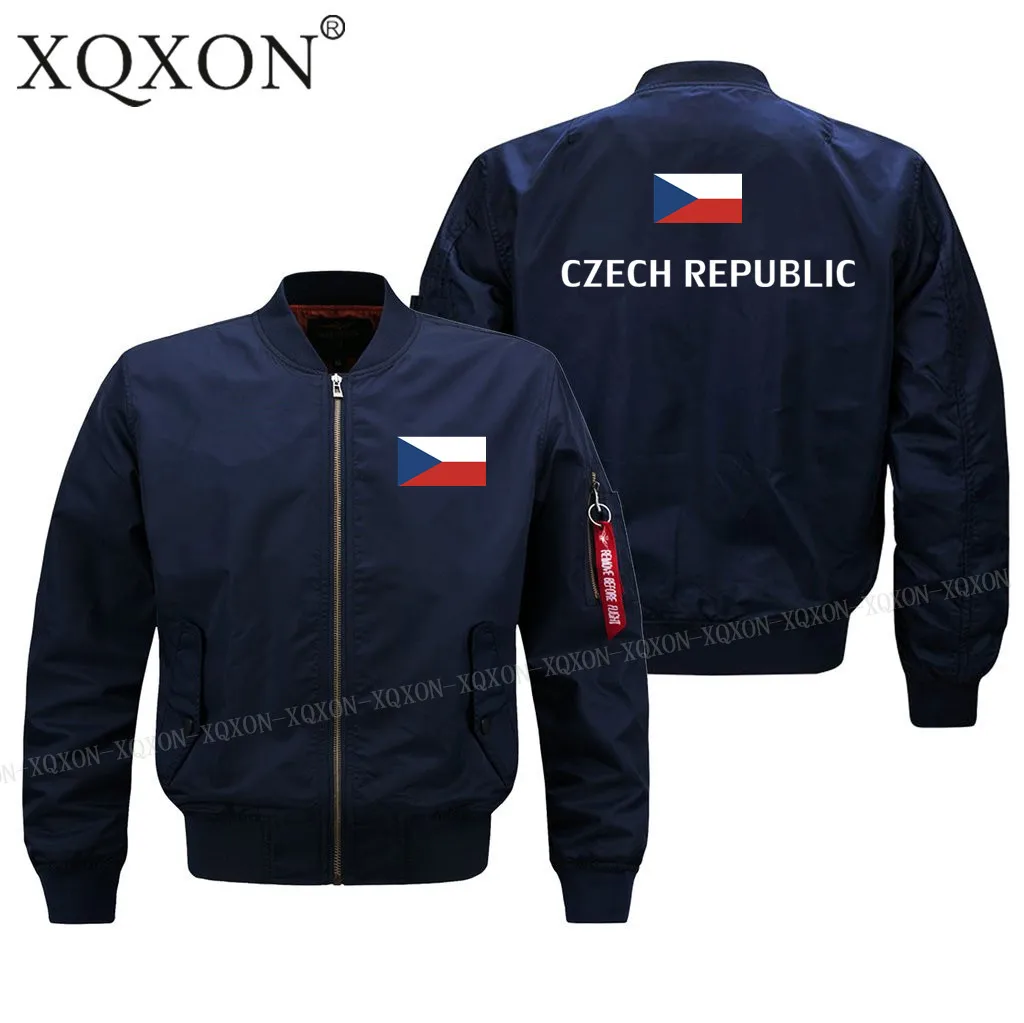 XQXON 2020 новинка военный пилот стиль Чешский флаг дизайн мужские куртки пальто топ
