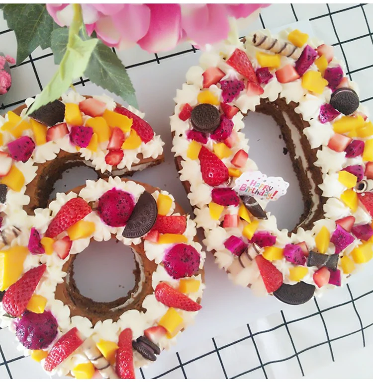 Десерт силиконовая Цифровая форма торт цифры форма десерт украшение инструмент для свадьбы День рождения Юбилей ручной работы