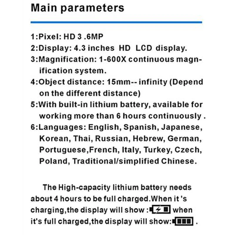 Лупа 3.6MP USB цифровой электронный микроскоп точный Ремонт Портативный 600X8 светодиодный VGA промышленный микроскоп