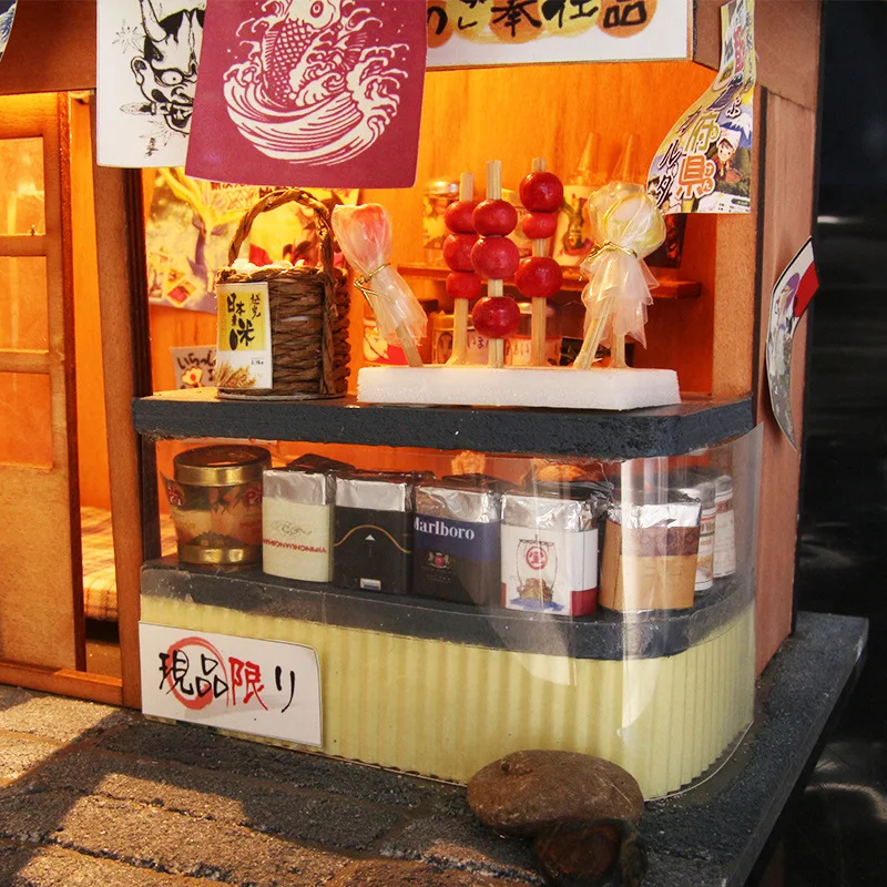Miniature Furniture Dollhouse DIY Doll House 3D Wooden Handmade Model Thanksgiving Gift For Children Japanese Sakura Sushi #D Miniature Furniture Dollhouse DIY Doll House 3D Wooden Handmade Model Thanksgiving Gift For Children Japanese Sakura Sushi #D