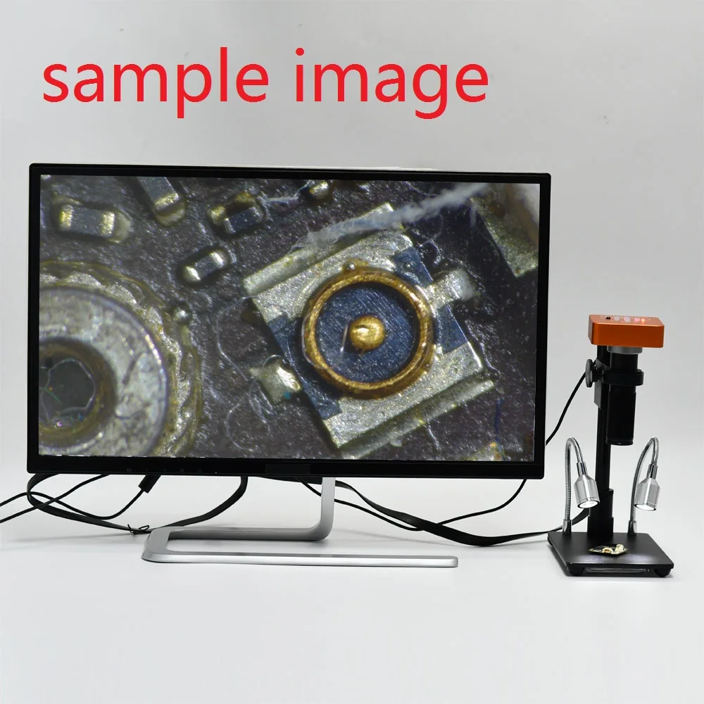 Камера микроскоп Hayear 21MP HDMI USB 150X C mount Lens промышленный подсветка для ремонта
