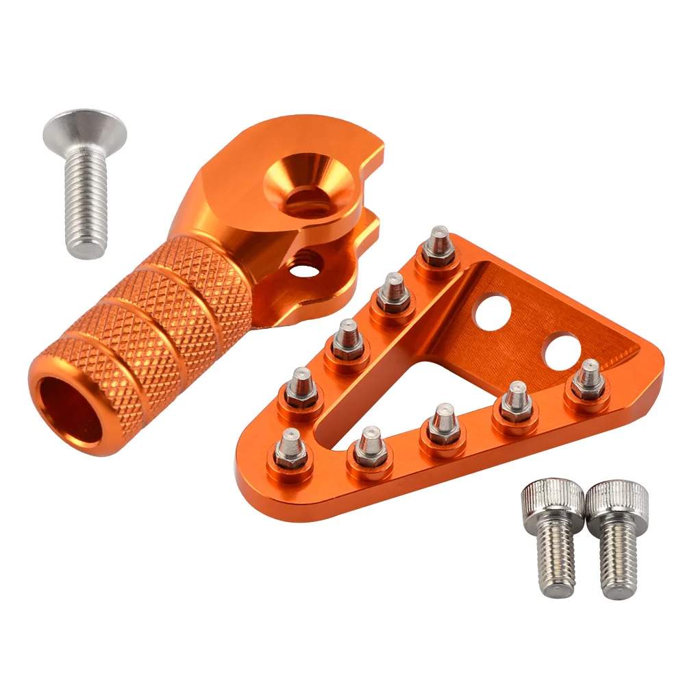 MENGHE TANGZHOU Rear Brake Pedal Plate Fit For KTM SX SXF XC XCF EXC EXCF XCW TPI SIX DAYS 125 250 350 450 300 400 500 2017-2021 2020 2019 Color : Orange 