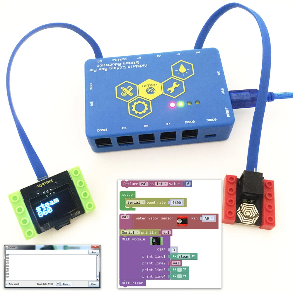 Kidsbits блоки кодирования датчик капли воды для Arduino ствола|Аксессуары