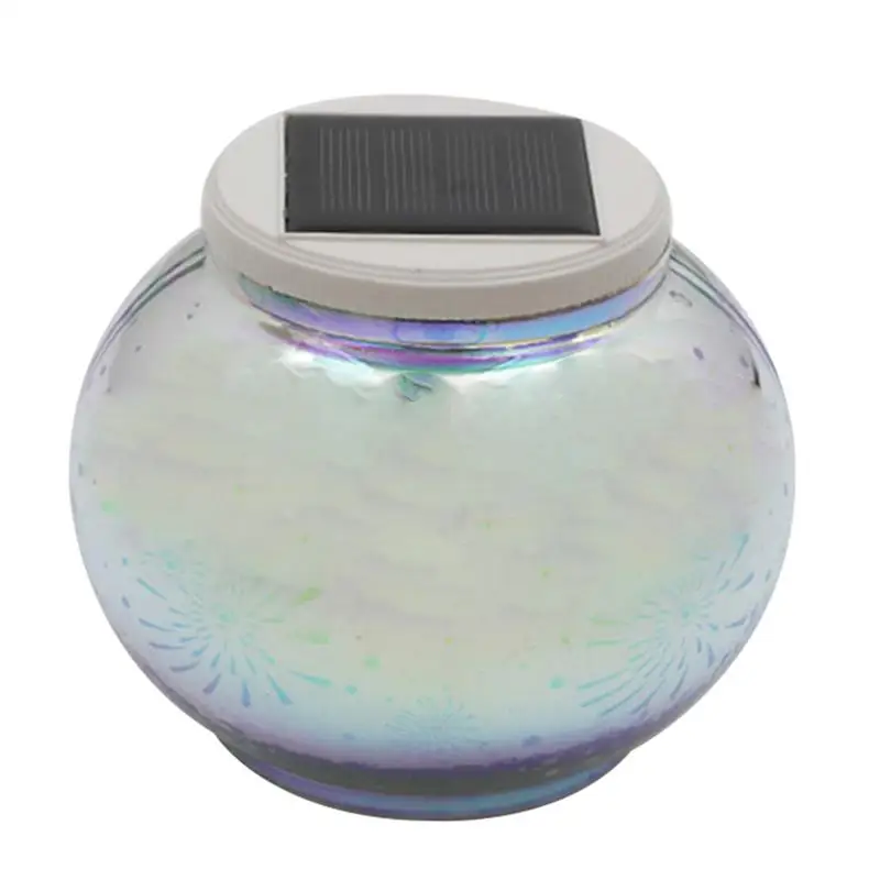 

1Pc 3D Firework Design LED Lamp Contracted Design Waterproof Solar Powered Wall Lamp Light for Lawn Courtyard Garden