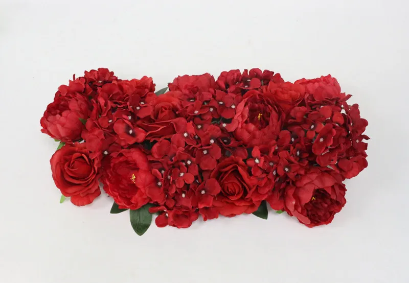 Flone Artificial Road Flower Row Silk Flower Hydrangea Peony Rose Flowers Wedding Arch Road Lead Home Hotel Party DIY Decor  (12)