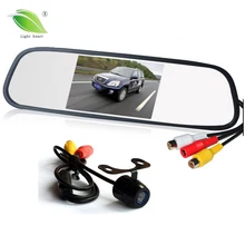 Parking Assistance System 2 in 1 4.3 Digital TFT LCD Mirror Auto Car Parking Monitor + 170 Degrees Mini Car Rear view Camera