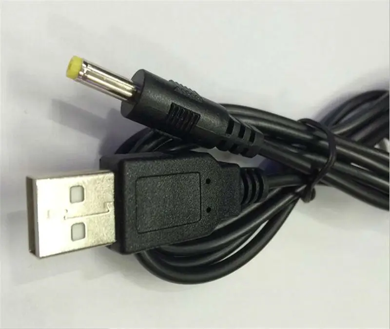 Высокое качество общий кабель зарядного устройства для psp 2000 для psp 3000 USB для DC 4,0 медный провод черный 1 м