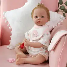 20 дюймов силиконовые куклы Reborn Baby, тихая Спящая кукла, реалистичные изысканные куклы для младенцев на день рождения, рождественский подарок, игрушка для продажи, кукла