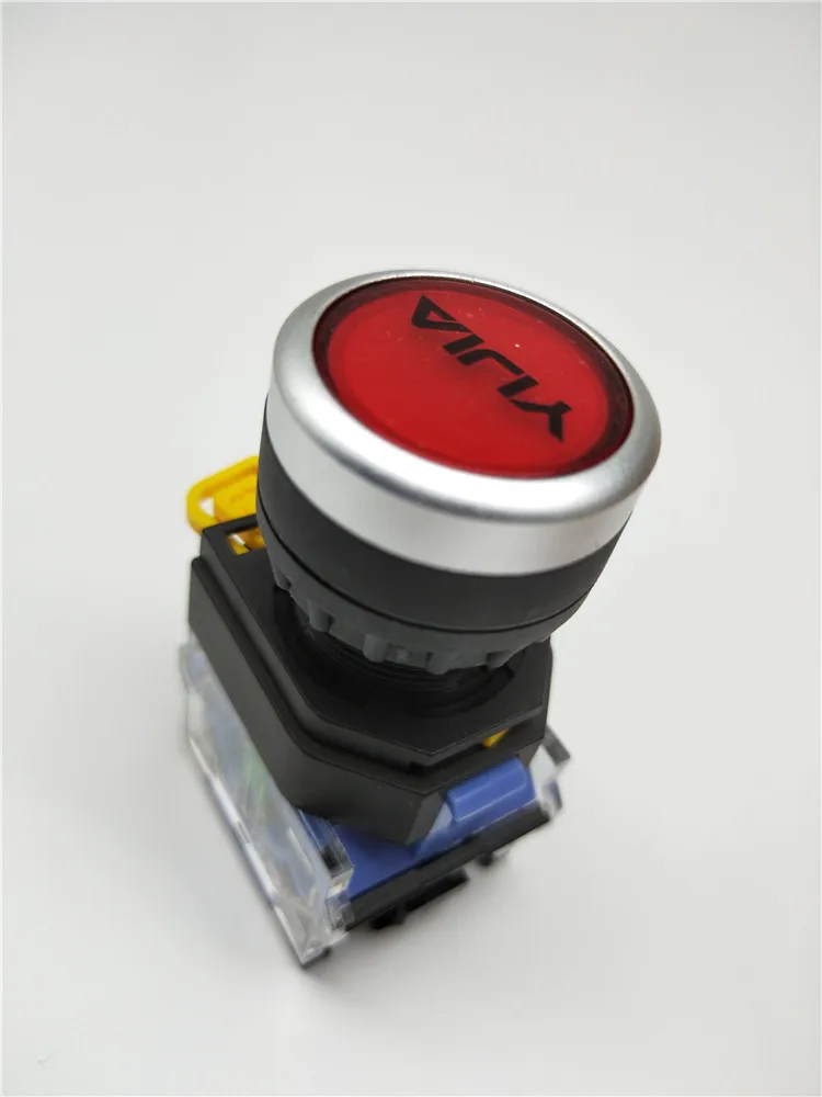 

22 mm A good YJ139 LA38-11BN Automatic reset button switch 1 turn on 1 closed Huanglanbaihei