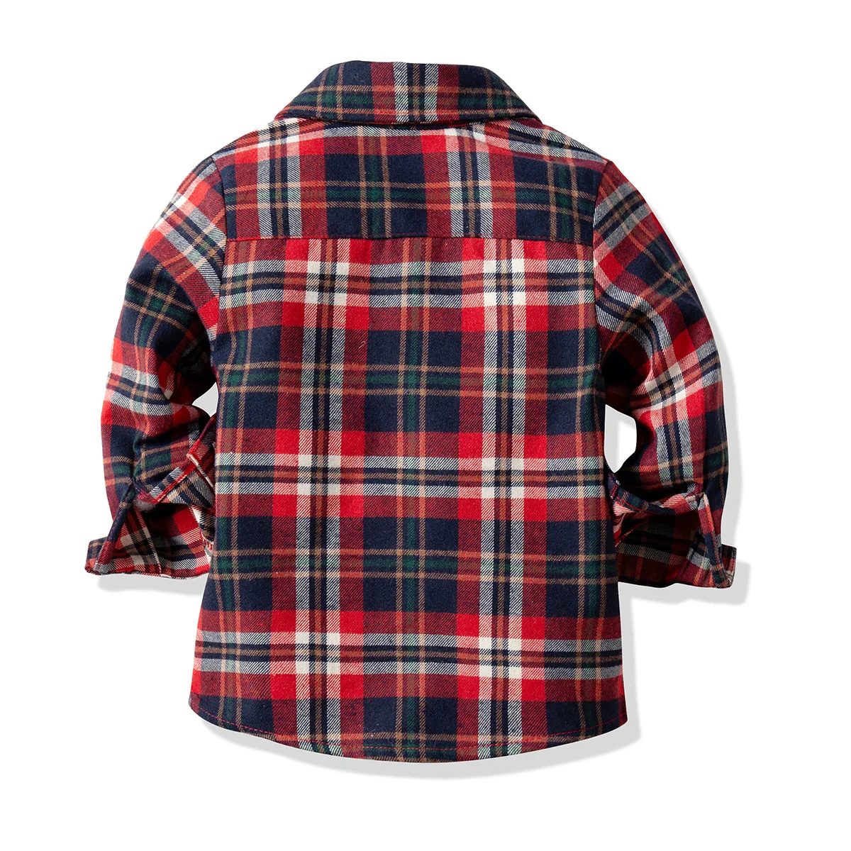 Boy's Button-Down Collar Plaids Design Casual Spring and Autumn Shirts Classical Stlye Streetwear Shirts