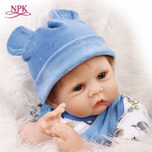 NPK Кукла реборн с мягким настоящим нежным touch22inchlovely дизайн силиконовый виниловый реалистичный Рождественский костюм для новорожденных подарки