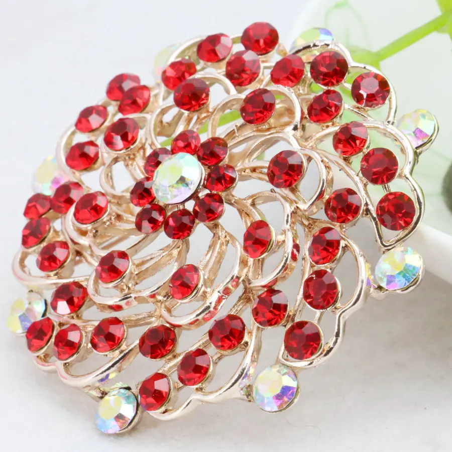 Rhinestone Brooch Pins Diy Alloy Brooches Glass Beaded Women Jewelry