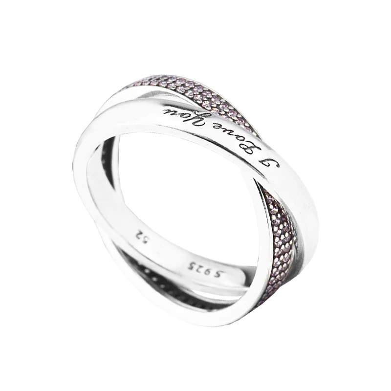 CKK кольцо розовое сладкое Обещание Кольца для мужчин и женщин Anillos Mujer Anel Bague Femme Свадебные обручальные ювелирные изделия из стерлингового серебра 925 пробы