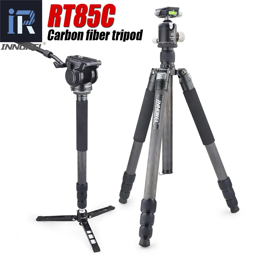 

RT85C Professional 10 layers Carbon fiber tripod monopod with Ball Head for multi-function digital DSLR camera Max load 25KG