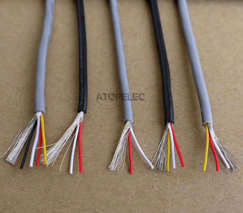 

28AWG 2547 UL2547 PVC 2/3/4 Cores Shielded Signal Wire Headphone Cable Cord