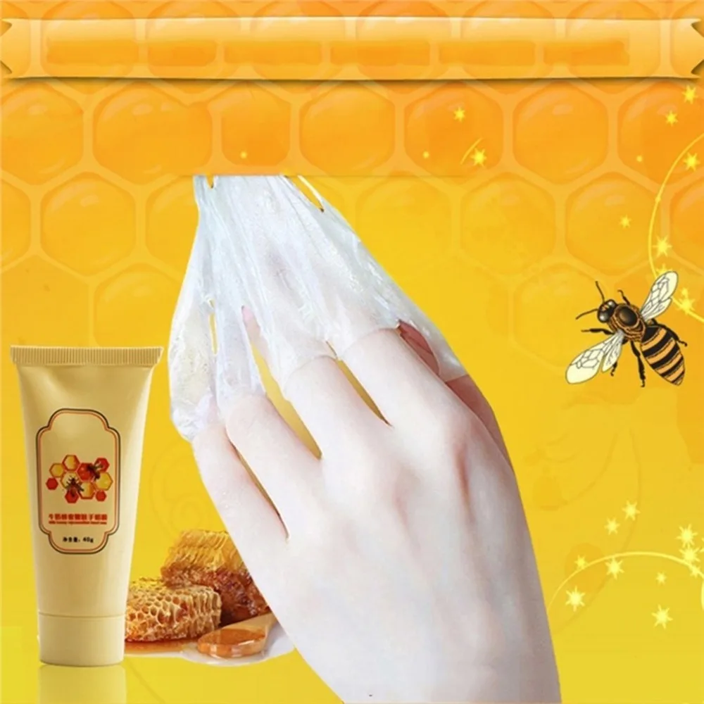 

60G Milk Honey Formula Nourishing Hand Mask Moisturizing Whitening Hand Mask Moisturizing Enhancing for Dry Hands Repair Cream