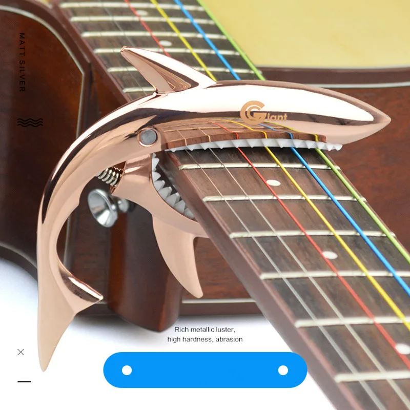 Personality Shark Capo Multiple Color Options Ukulele Guitar Parts /& Accessories