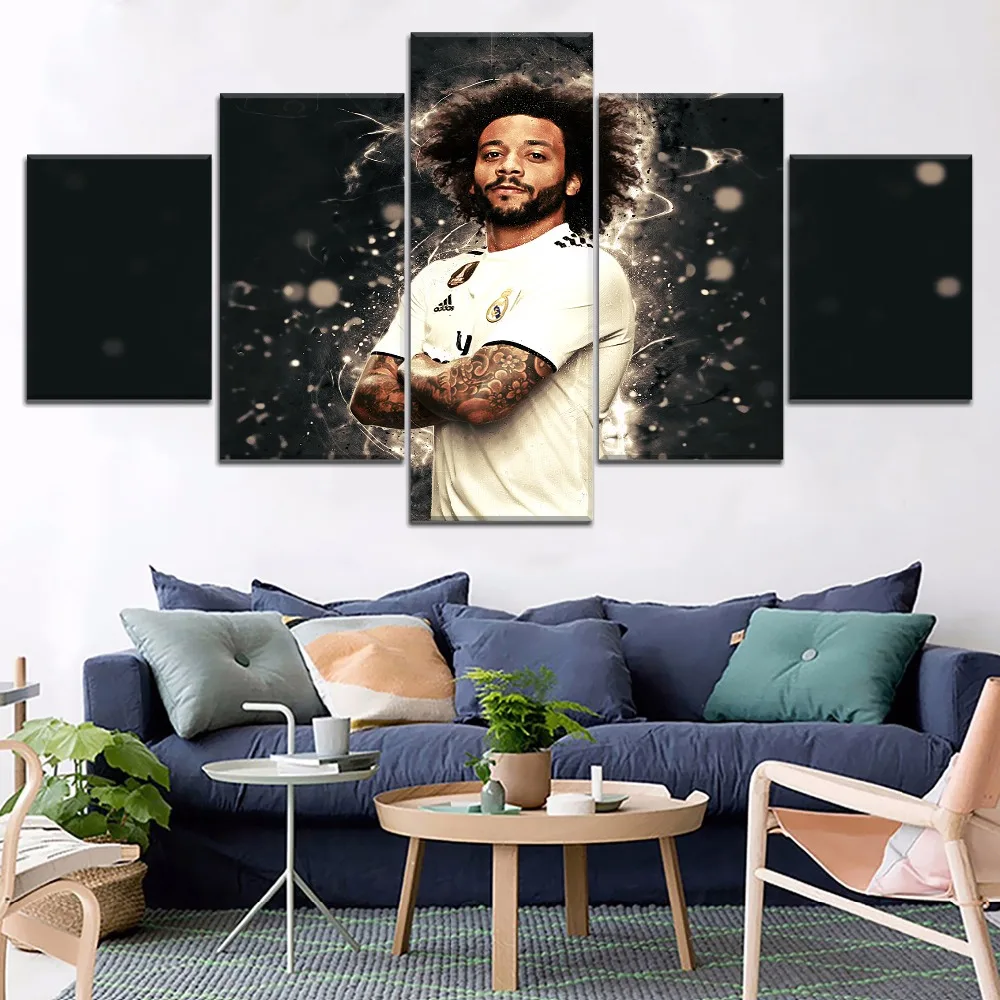 

Footballer Marcelo Vieira Sport Painting 5 Piece Modular Style Picture Modern Canvas Print Type Home Decor Wall Artwork Poster