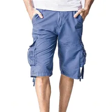 MORUANCLE мужские Повседневное карго-шорты камуфляжные летние военные Стиль мужские тактические шорты студийной съемки с изображением с карманами мешковатый бермуды мульти Цвет